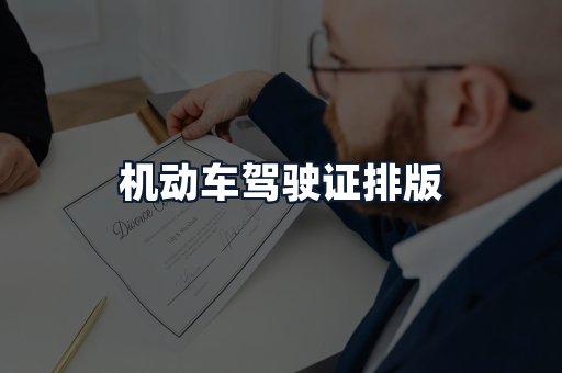 机动车驾驶证排版